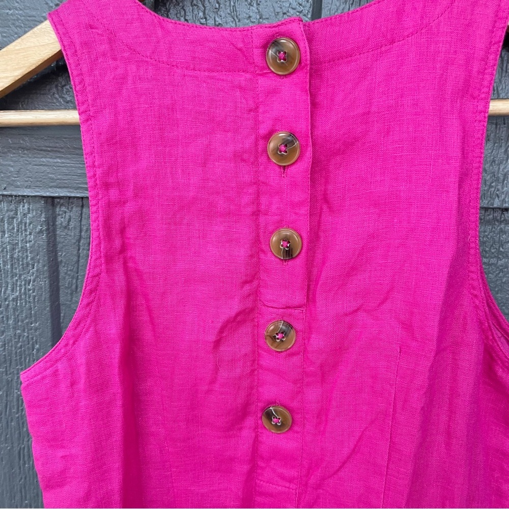 J. Crew button back pink linen shift dress - Picture 10 of 14